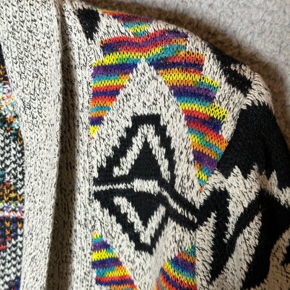 Northern Angel Cardigan Sweater M Aztec Duster Open Front Boho Western - Picture 7 of 11
